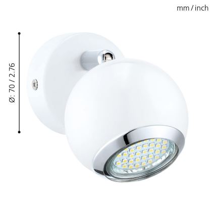 EGLO - Akcentinis LED šviestuvas 1xGU10/3W LED