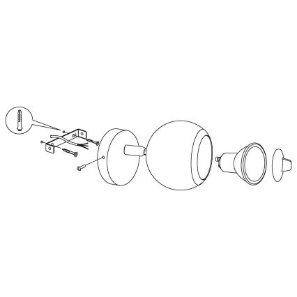 EGLO - Akcentinis LED šviestuvas 1xGU10/3W LED