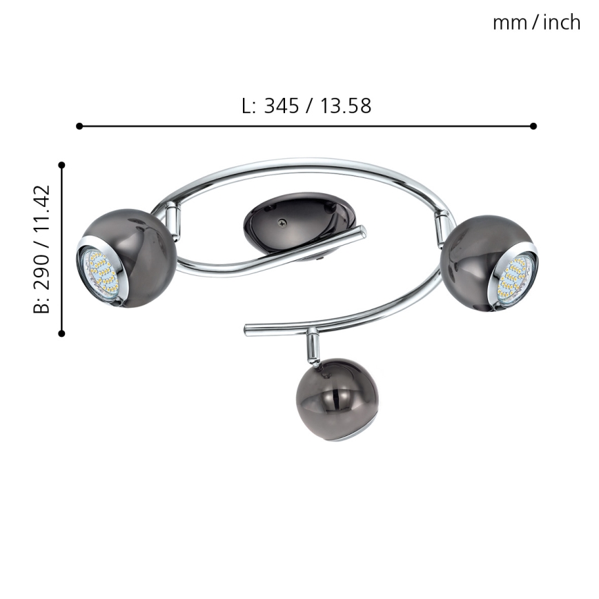 EGLO - LED akcentinis šviestuvas 3xGU10/3W LED