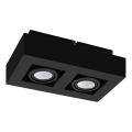 Eglo 31063 - LED taškinis šviestuvas MENDOZA 2xLED/4,7W/230V 3000K juodas