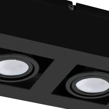 Eglo 31063 - LED taškinis šviestuvas MENDOZA 2xLED/4,7W/230V 3000K juodas