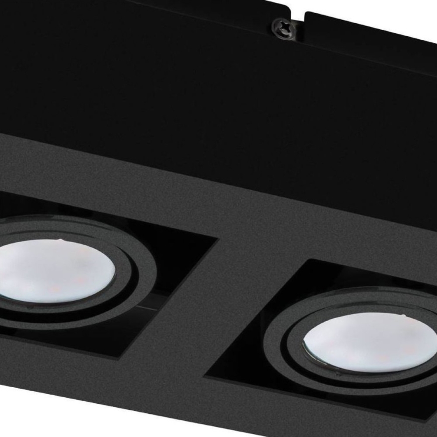 Eglo 31063 - LED taškinis šviestuvas MENDOZA 2xLED/4,7W/230V 3000K juodas