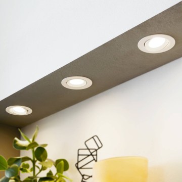 Eglo 31162 - Rinkinys 3x reguliuojamų įleidžiamų LED šviestuvų SARTIANO LED/3,5W/230V IP23, baltos