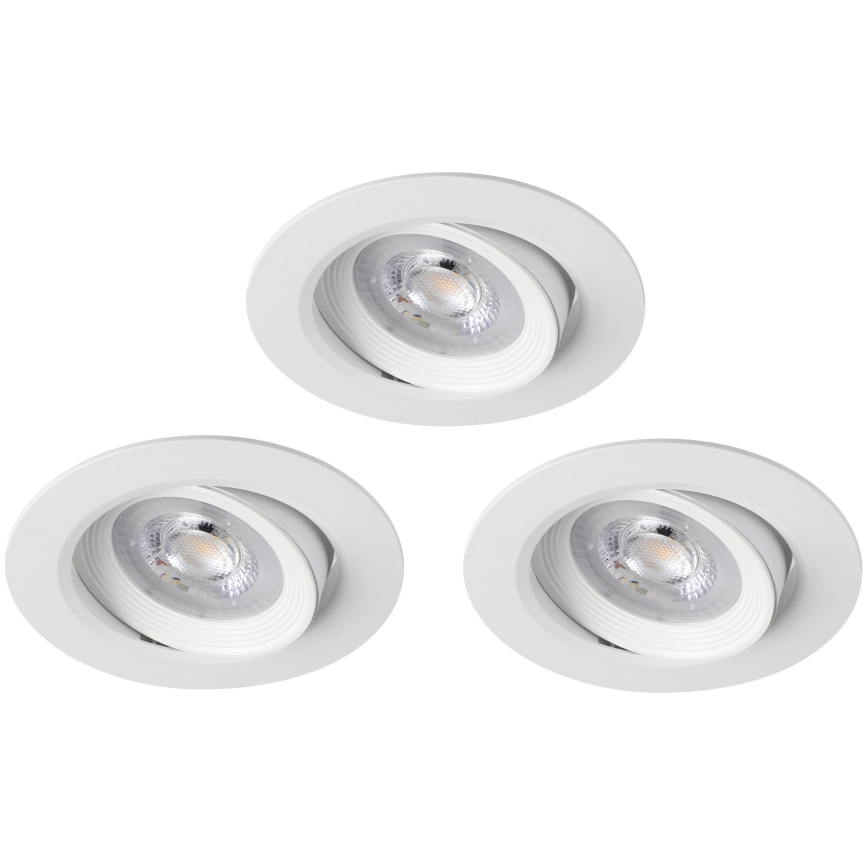 Eglo 31162 - Rinkinys 3x reguliuojamų įleidžiamų LED šviestuvų SARTIANO LED/3,5W/230V IP23, baltos