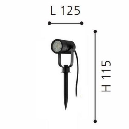 Eglo 31374 - LED RGBW šviesos reguliavimas lauko lempa NEMA-Z 1xGU10/5W/230V 2700-6500K IP65 juoda