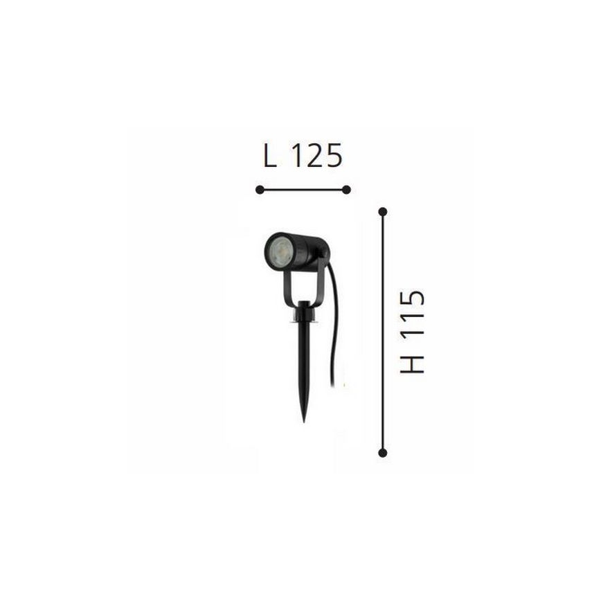 Eglo 31374 - LED RGBW šviesos reguliavimas lauko lempa NEMA-Z 1xGU10/5W/230V 2700-6500K IP65 juoda