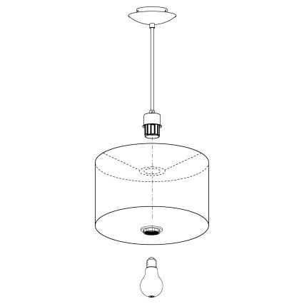 Eglo - Kabantis sietynas, ant laido 1xE27/60W/230V