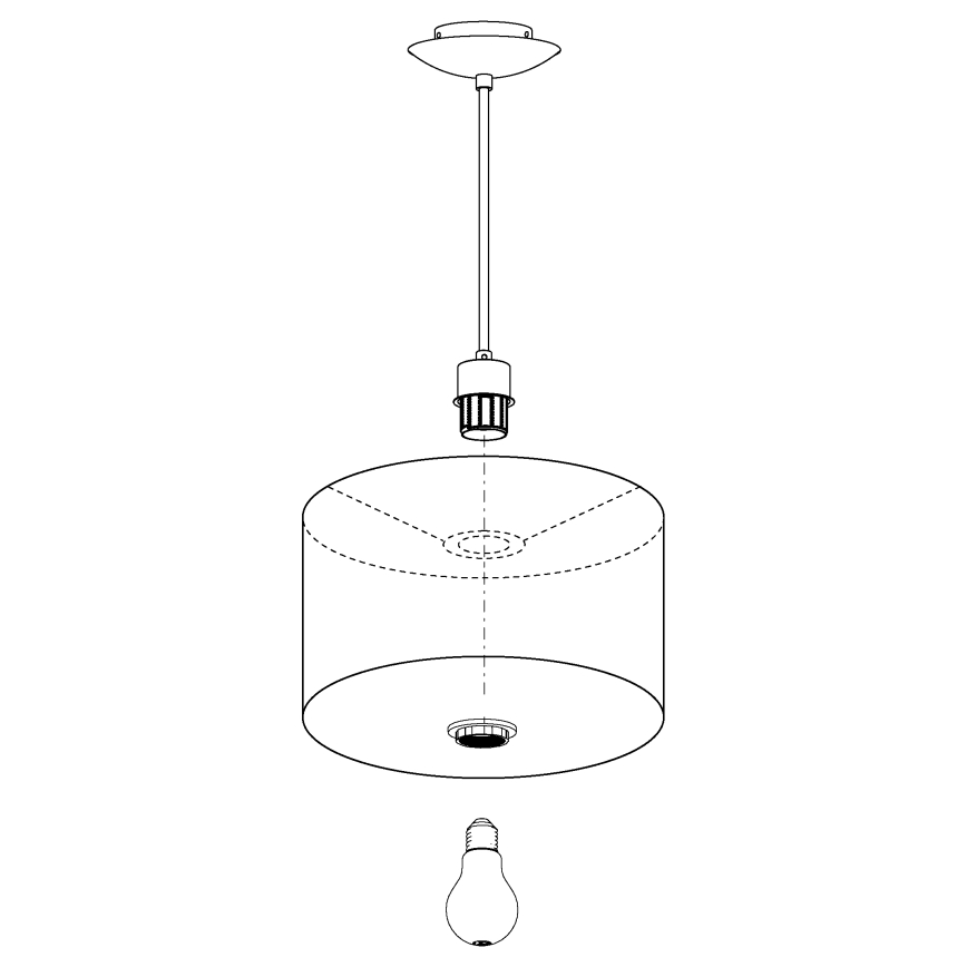 Eglo - Kabantis sietynas, ant laido 1xE27/60W/230V