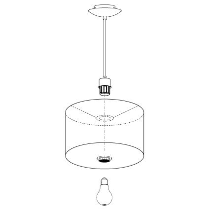 Eglo - Kabantis sietynas, ant laido 1xE27/60W/230V