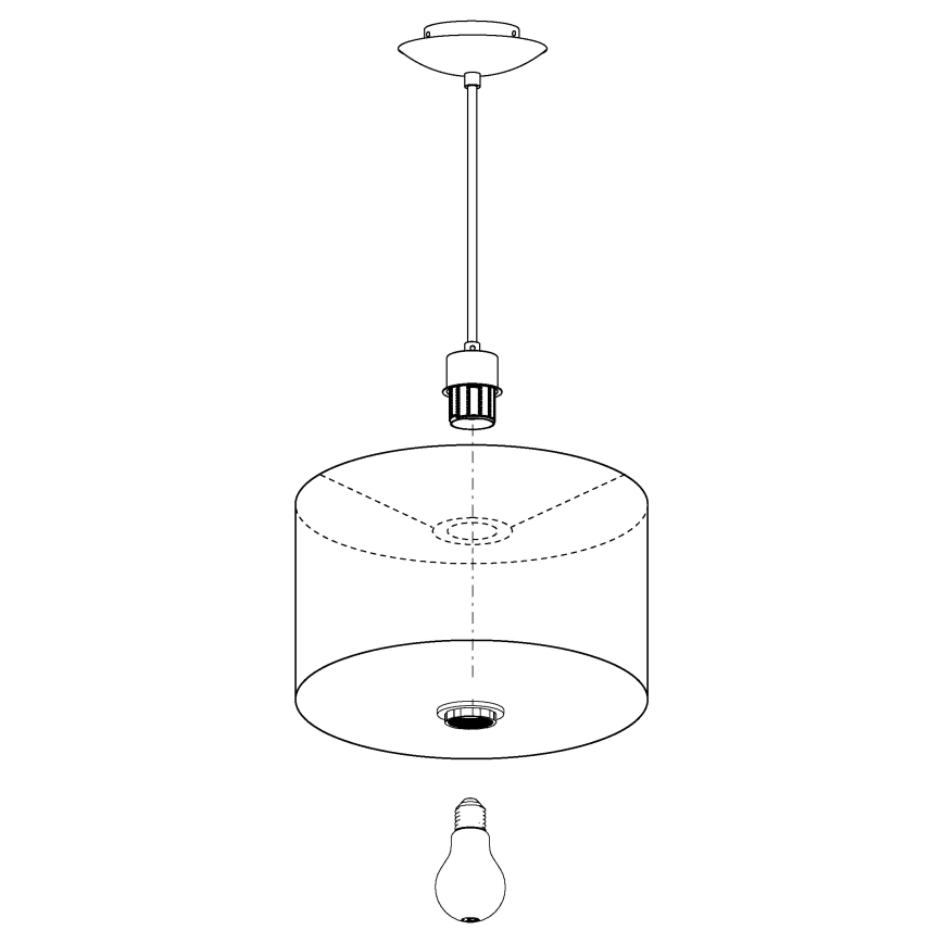 Eglo - Kabantis sietynas, ant laido 1xE27/60W/230V