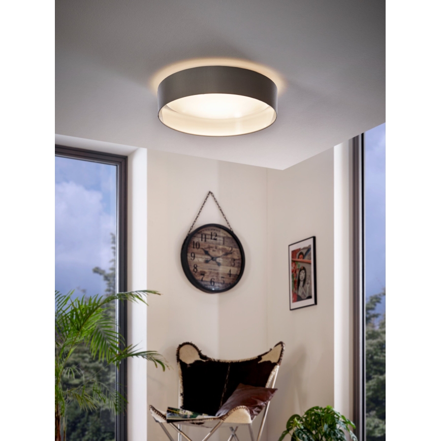 Eglo 31623 - LED lubinis šviestuvas MASERLO LED/16W/230V 3000K Ø 40,5 cm pilka/sidabrinė