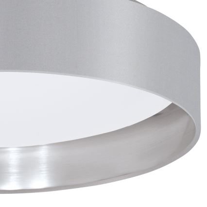 Eglo 31623 - LED lubinis šviestuvas MASERLO LED/16W/230V 3000K Ø 40,5 cm pilka/sidabrinė