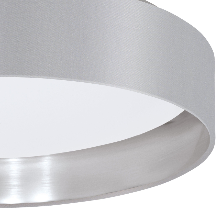 Eglo 31623 - LED lubinis šviestuvas MASERLO LED/16W/230V 3000K Ø 40,5 cm pilka/sidabrinė