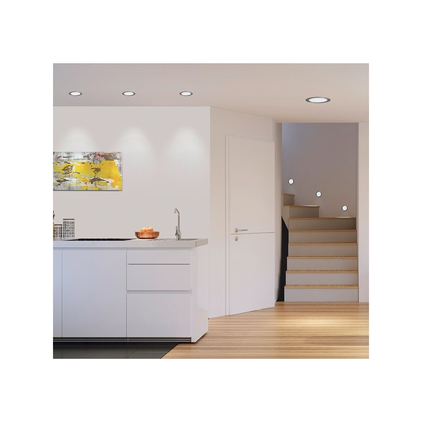 Eglo 31671 - LED įleidžiamasis šviestuvas FUEVA 1 1xLED/10,9W/230V Ø 17 cm