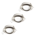 Eglo 31692 - Rinkinys 3x LED įleidžiamas šviestuvas TEDO 1xGU10/5W/230V