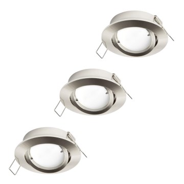 Eglo 31692 - Rinkinys 3x LED įleidžiamas šviestuvas TEDO 1xGU10/5W/230V