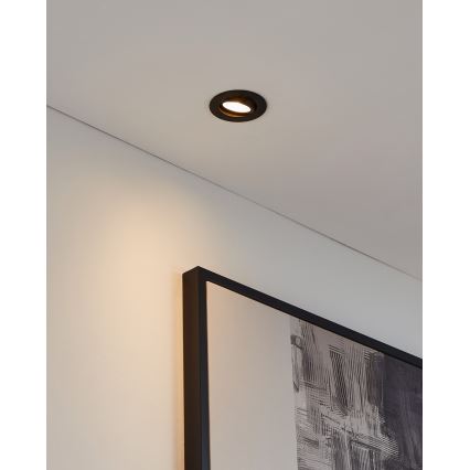 Eglo 31695 - LED RGBW Pritemdomas įleidžiamas lubinis šviestuvas SALICETO-Z LED/4,7W/230V 2700-6500K juoda