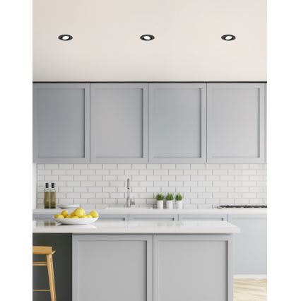 Eglo 31695 - LED RGBW Pritemdomas įleidžiamas lubinis šviestuvas SALICETO-Z LED/4,7W/230V 2700-6500K juoda