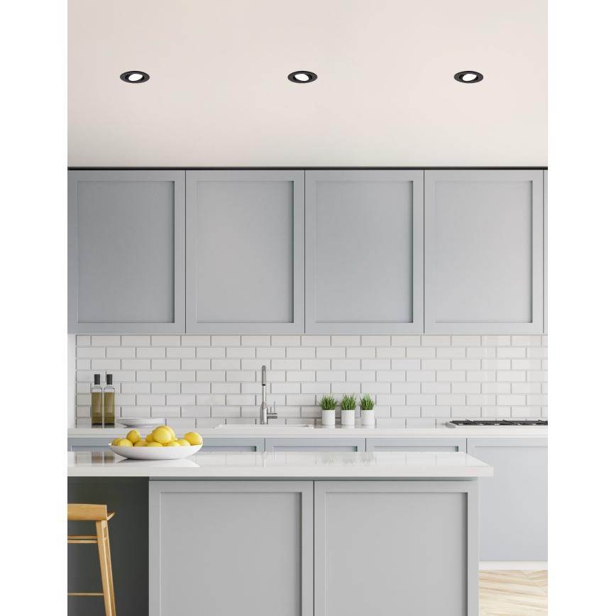 Eglo 31695 - LED RGBW Pritemdomas įleidžiamas lubinis šviestuvas SALICETO-Z LED/4,7W/230V 2700-6500K juoda