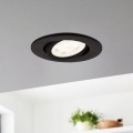 Eglo 31695 - LED RGBW Pritemdomas įleidžiamas lubinis šviestuvas SALICETO-Z LED/4,7W/230V 2700-6500K juoda