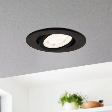 Eglo 31695 - LED RGBW Pritemdomas įleidžiamas lubinis šviestuvas SALICETO-Z LED/4,7W/230V 2700-6500K juoda
