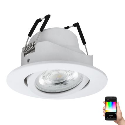 Eglo 31696 - LED RGBW Pritemdomas įleidžiamas lubinis šviestuvas SALICETO-Z LED/4,7W/230V 2700-6500K balta