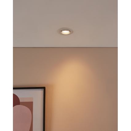 Eglo 31696 - LED RGBW Pritemdomas įleidžiamas lubinis šviestuvas SALICETO-Z LED/4,7W/230V 2700-6500K balta