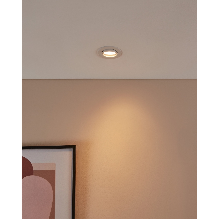 Eglo 31696 - LED RGBW Pritemdomas įleidžiamas lubinis šviestuvas SALICETO-Z LED/4,7W/230V 2700-6500K balta