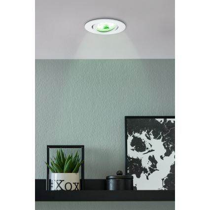 Eglo 31696 - LED RGBW Pritemdomas įleidžiamas lubinis šviestuvas SALICETO-Z LED/4,7W/230V 2700-6500K balta