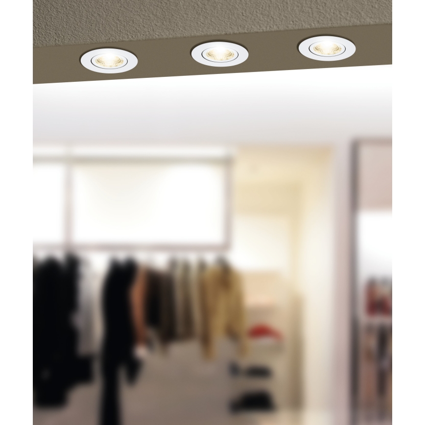 Eglo 31696 - LED RGBW Pritemdomas įleidžiamas lubinis šviestuvas SALICETO-Z LED/4,7W/230V 2700-6500K balta