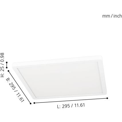 Eglo 31706 - LED RGBW Reguliuojamas lubinis šviestuvas ROVITO-Z LED/14,6W/230V 2700-6500K juoda