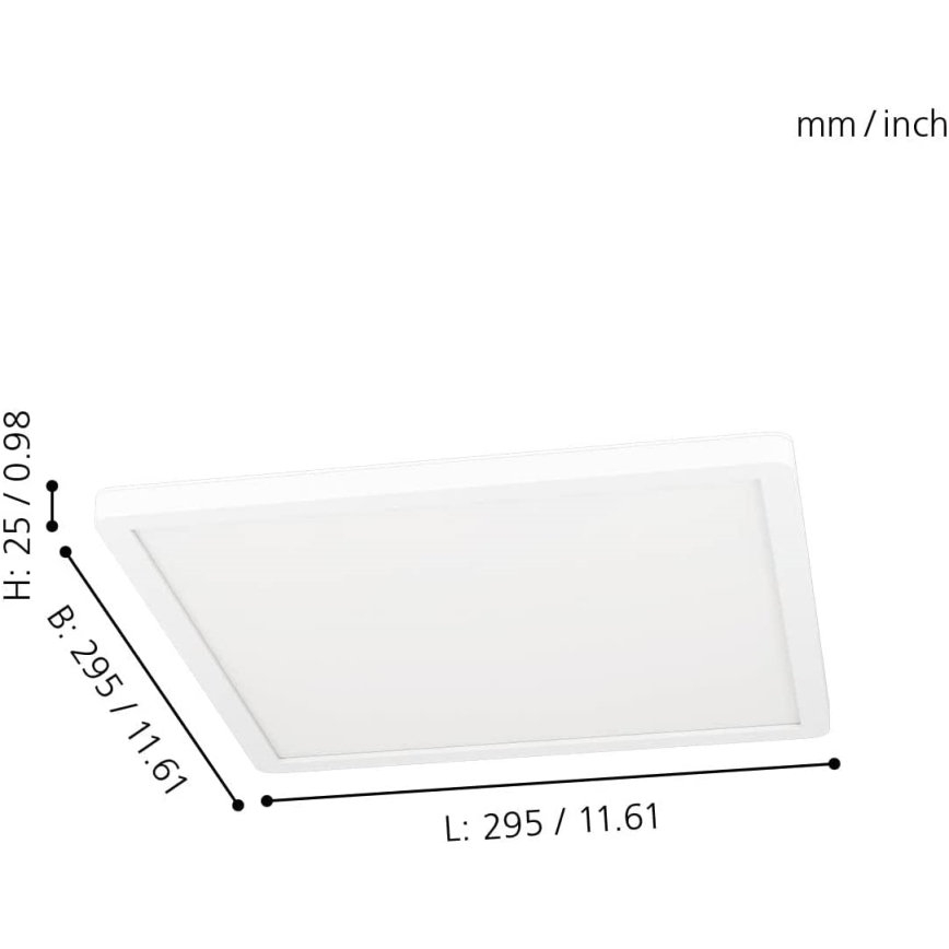 Eglo 31706 - LED RGBW Reguliuojamas lubinis šviestuvas ROVITO-Z LED/14,6W/230V 2700-6500K juoda