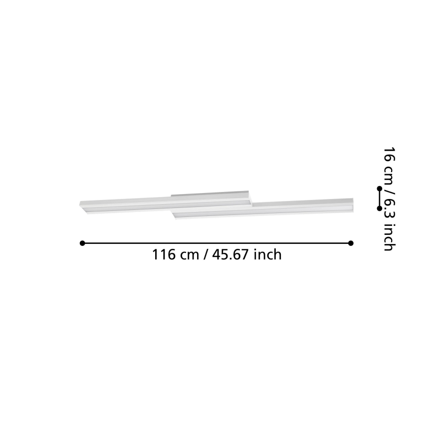Eglo 31713 - LED RGBW Reguliuojamas lubinis šviestuvas SALITERAS-Z LED/20,4W/230V 2700-6500K balta