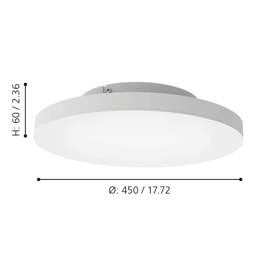 Eglo 31728 - LED RGBW Reguliuojamas lubinis šviestuvas TURCONA-Z LED/22,4W/230V 2700-6500K balta