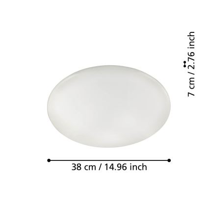 Eglo 31737 - LED Pritemdomas lubinis šviestuvas TOTARI-Z LED/19,2W/230V 2700-6500K balta
