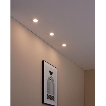 Eglo 31741 - KOMPLEKTAS 3x LED Reguliuojamas vonios įleidžiamas šviestuvas FUEVA-Z 1xLED/2,8W/230V 2700-6500K IP44 balta