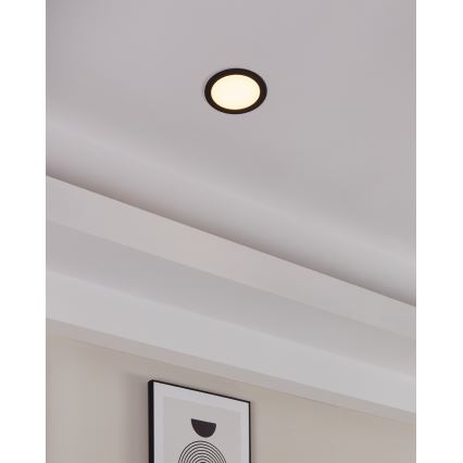 Eglo 31744 - LED Reguliuojamas vonios įleidžiamas šviestuvas FUEVA-Z LED/10,5W/230V 2700-6500K IP44 juoda