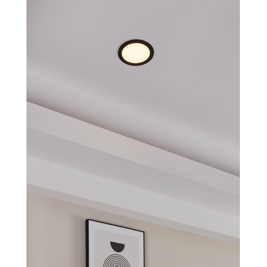 Eglo 31744 - LED Reguliuojamas vonios įleidžiamas šviestuvas FUEVA-Z LED/10,5W/230V 2700-6500K IP44 juoda