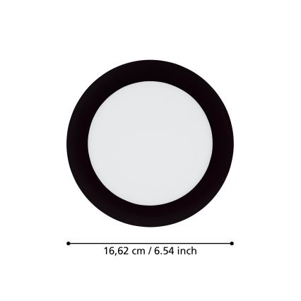 Eglo 31744 - LED Reguliuojamas vonios įleidžiamas šviestuvas FUEVA-Z LED/10,5W/230V 2700-6500K IP44 juoda