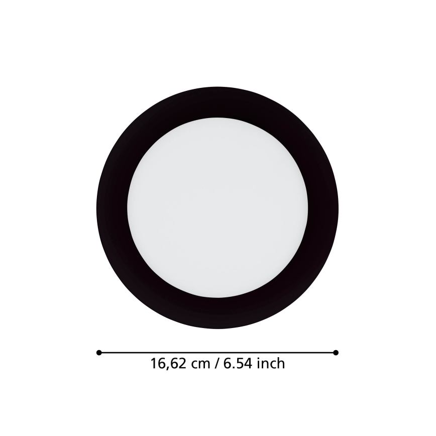 Eglo 31744 - LED Reguliuojamas vonios įleidžiamas šviestuvas FUEVA-Z LED/10,5W/230V 2700-6500K IP44 juoda