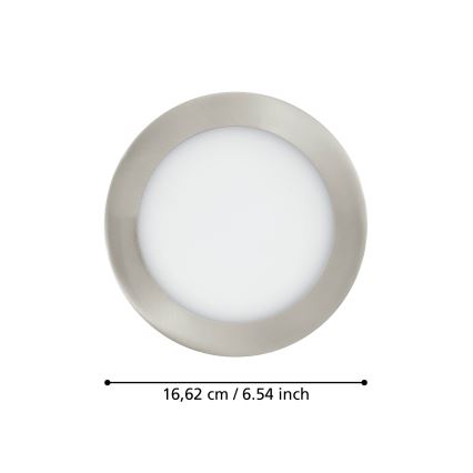 Eglo 31746 - LED dimeriuojamas įleidžiamas vonios lubų šviestuvas FUEVA-Z LED/10,5W/230V 2700-6500K IP44 chromuotas skersm. 16,5 cm