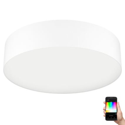 Eglo 31766 - LED RGBW dimeriuojamas lubinis šviestuvas ROMAO-Z LED/35W/230V 2700-6500K skersm. 57 cm balta