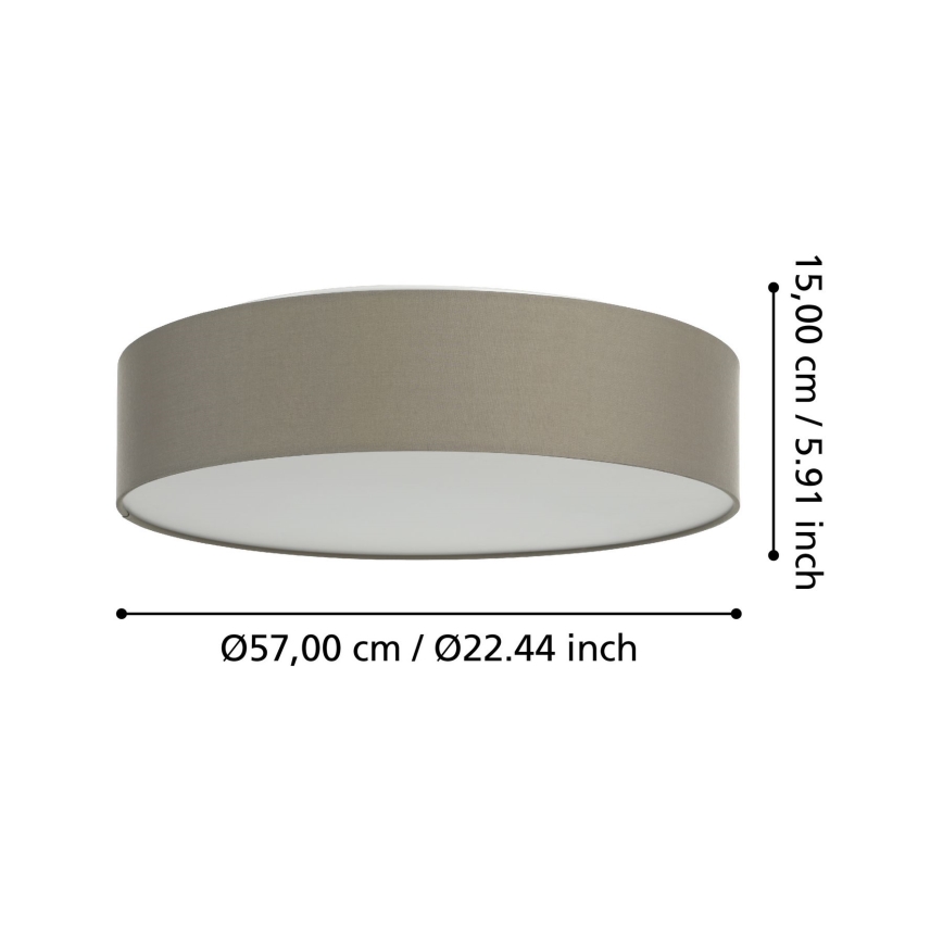 Eglo 31767 - LED RGBW reguliuojamas lubinis šviestuvas ROMAO-Z LED/35W/230V 2700-6500K Ø 57 cm smėlio rudos spalvos