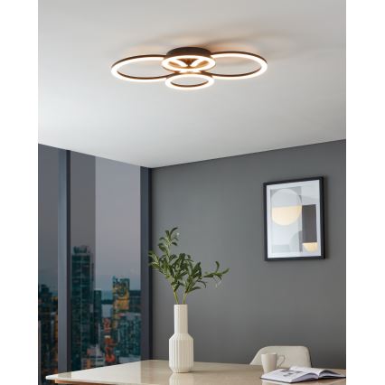 Eglo 31769 - LED Pritemdomas lubinis šviestuvas PARRAPOS-Z LED/41W/230V 3000-6500K juoda