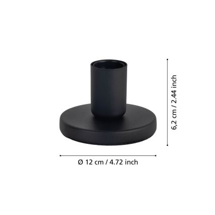 Eglo - Lempos pagrindas 1xE27/40W/230V juodas