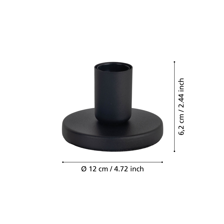 Eglo - Lempos pagrindas 1xE27/40W/230V juodas