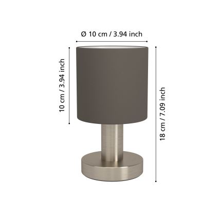 Eglo - Stalinė lempa 1xE14/40W/230V ruda/matinis chromas