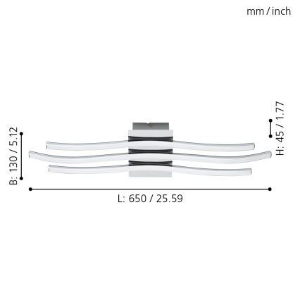 Eglo - LED lubinis šviestuvas LED/26W/230V