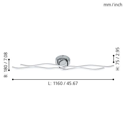 Eglo - LED lubinis šviestuvas LED/40W/230V