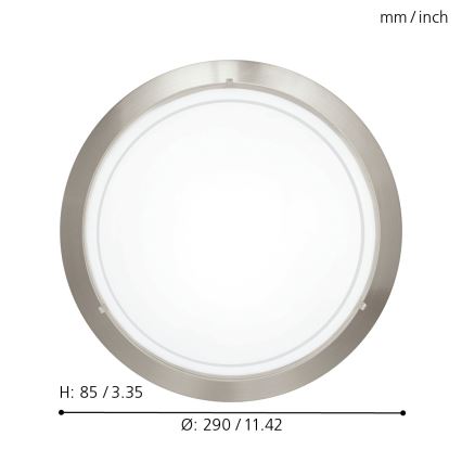 Eglo 32094 - LED lubinis šviestuvas PLANET LED/11W/230V 3000K matinis chromas